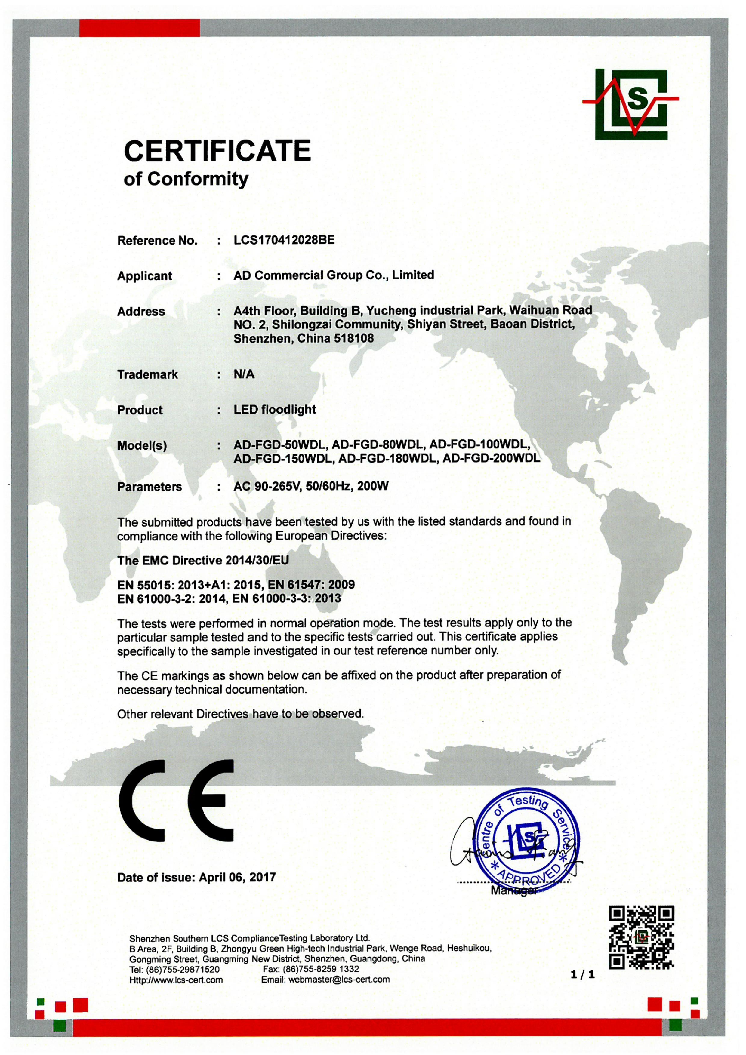 China Shenzhen RIYUEGUANGHUA Technology Co., Limited Certificaten